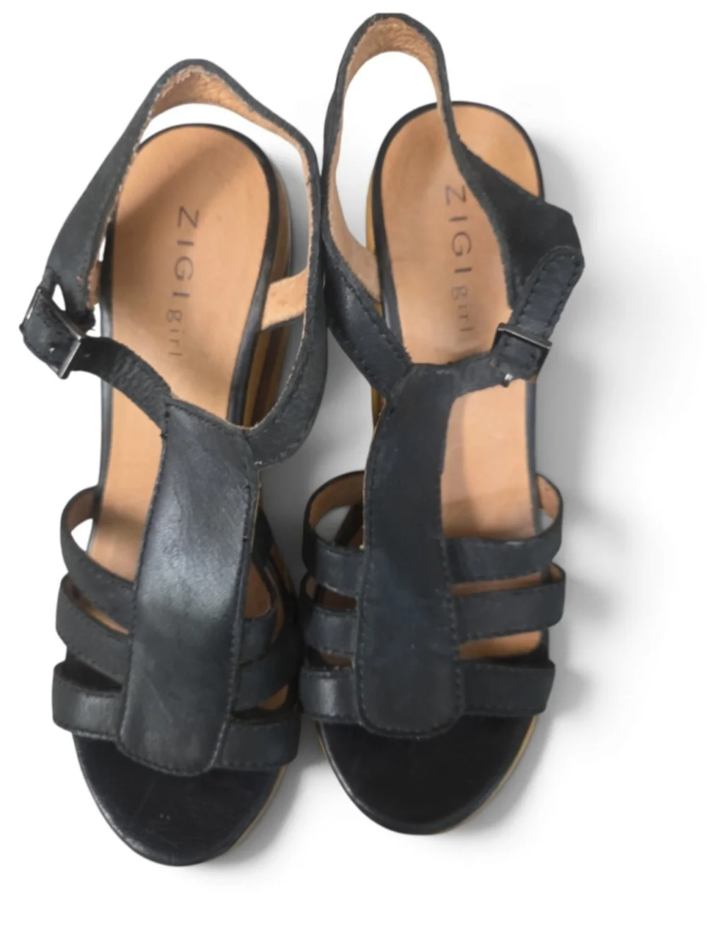 Women's Zigi Girl Wedge Sandals Size 6 Black Multi-color